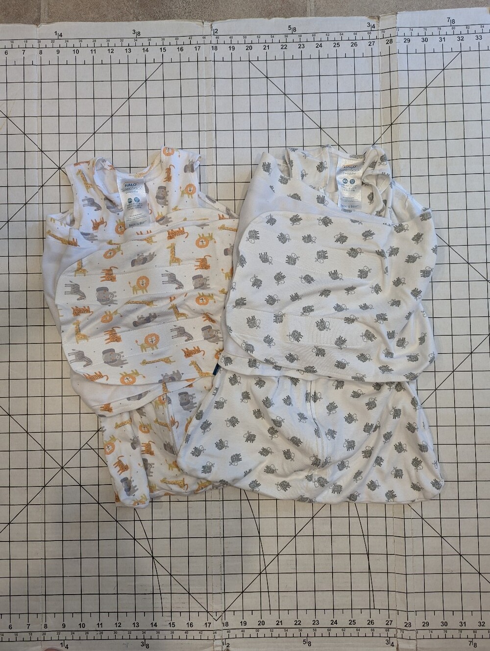 TWO Halo Sleep Sacks Newborn 0-3 Months